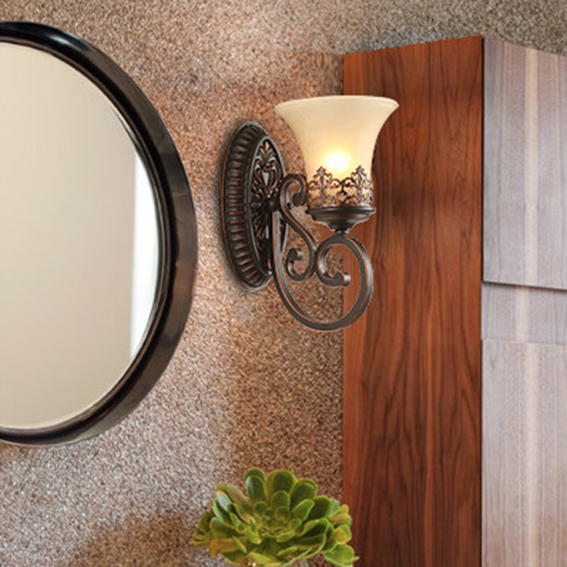 Iluminación de pared de múltiples sombras estilo de vidrio simple moderno 1 luz de pared ligera