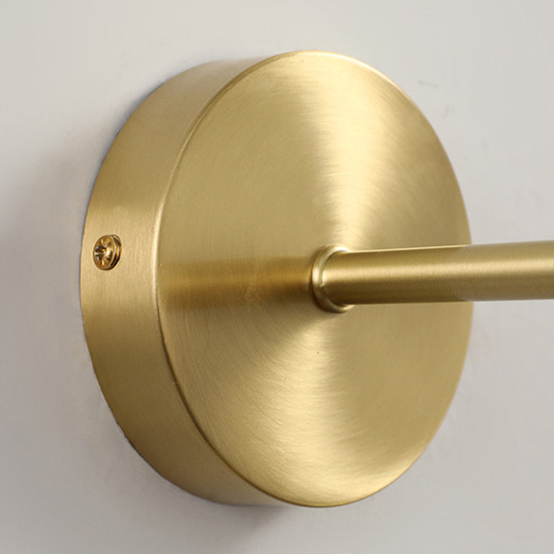 Lámpara de pared colgante artística moderna Luz de pared cilíndrica de cobre para espacios interiores