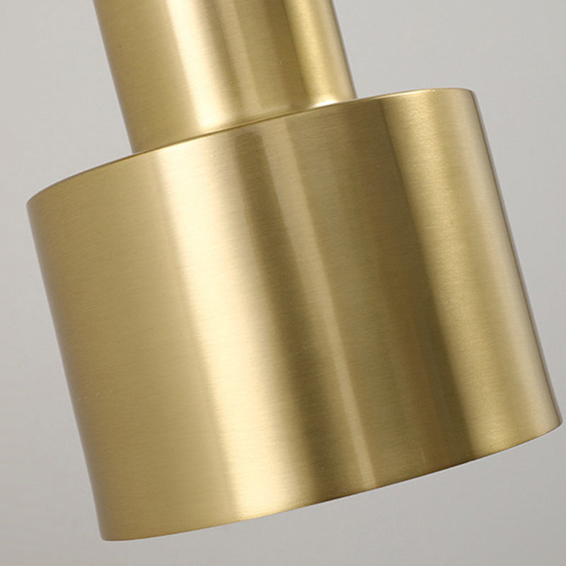 Lámpara de pared colgante artística moderna Luz de pared cilíndrica de cobre para espacios interiores