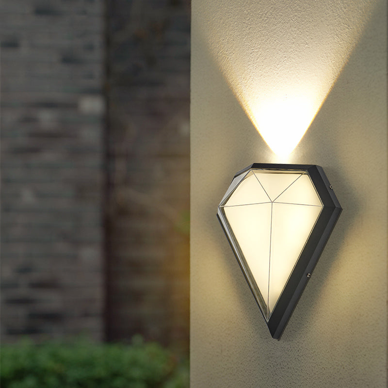 Lámpara de montaje de pared de 1 luces moderna Diamante Diamond Fince para el balcón para el balcón