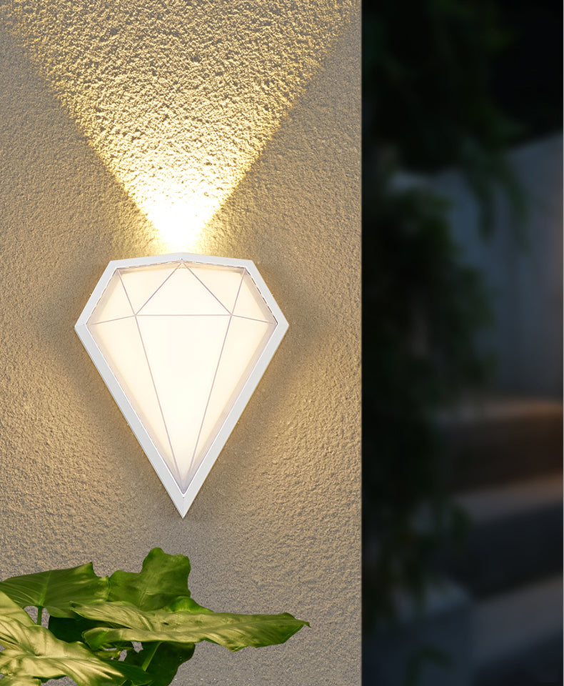 Lámpara de montaje de pared de 1 luces moderna Diamante Diamond Fince para el balcón para el balcón