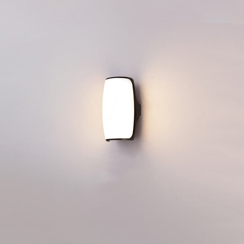 Geometric Shade Wall Lighting Modern Style Metal 1 Light Sconce Light in Black