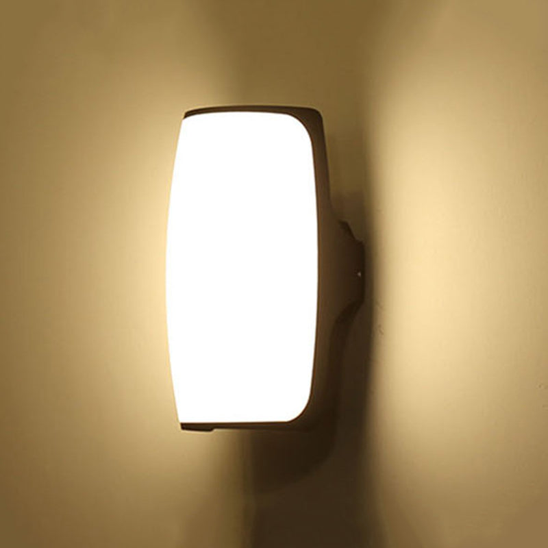 Geometric Shade Wall Lighting Modern Style Metal 1 Light Sconce Light in Black