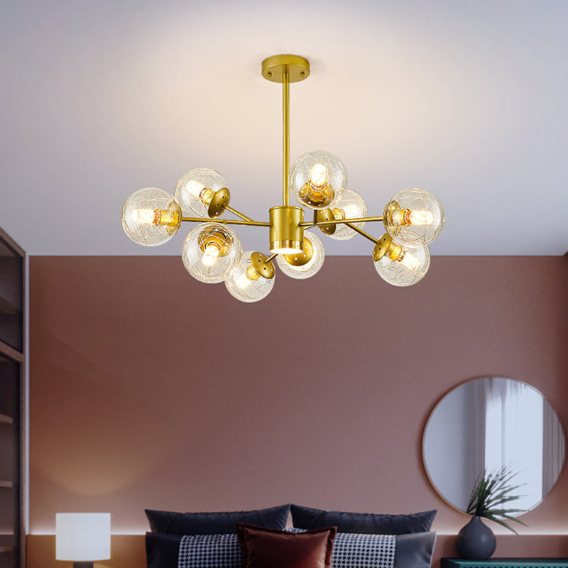 Modern Chandelier Lights Globe-Shaped Pendant Lights Glass Pendant Chandelier for Dining Room