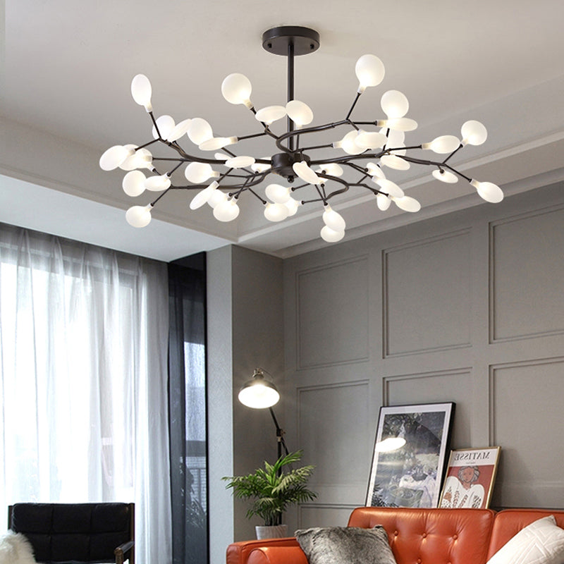 Contemporary Chandeliers Orbicular Hanging Ceiling Light Metal Orb Chandelier