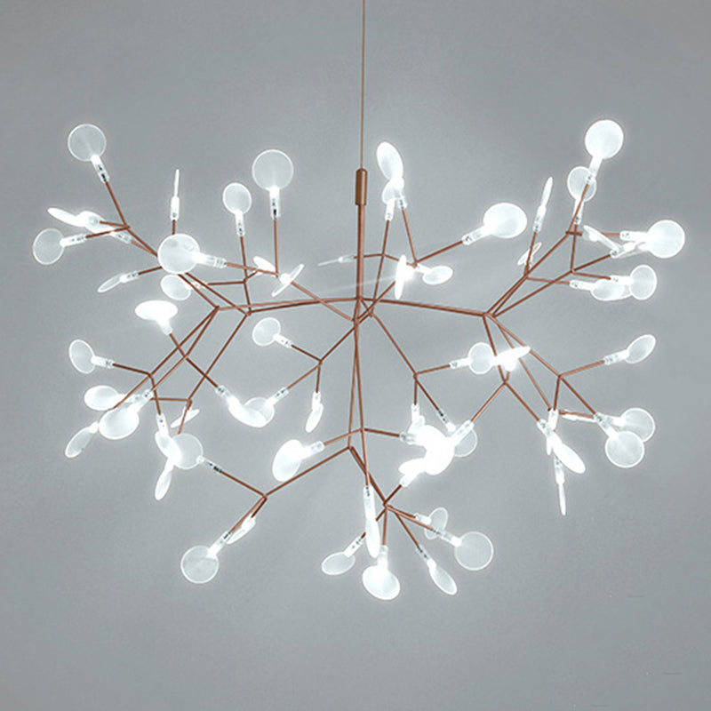 Luce a ciondolo a LED in oro acrilico nella moderna lampada appesa in acciaio inossidabile in acciaio inossidabile