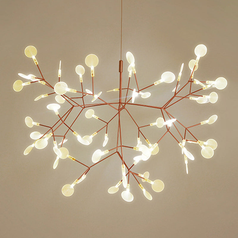 Luce a ciondolo a LED in oro acrilico nella moderna lampada appesa in acciaio inossidabile in acciaio inossidabile