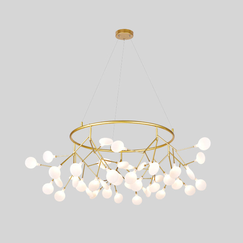 Contemporary Gold Hanging Chandelier Circle Ceiling Hanging Light Fixture