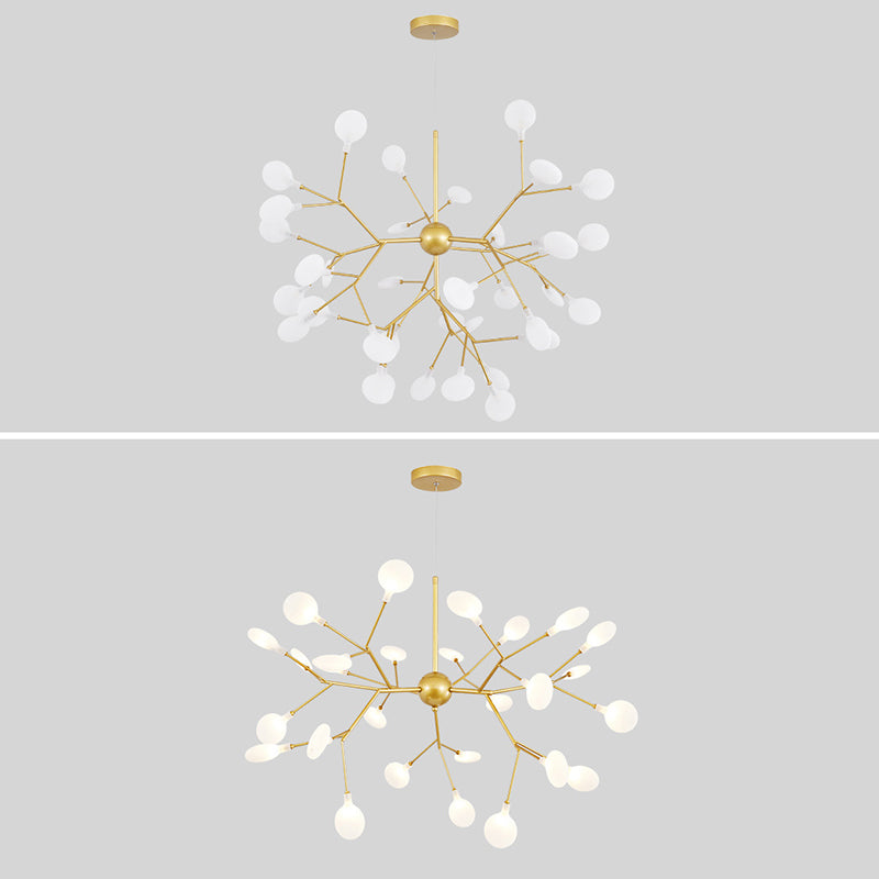 Contemporary Gold Hanging Chandelier Circle Ceiling Hanging Light Fixture