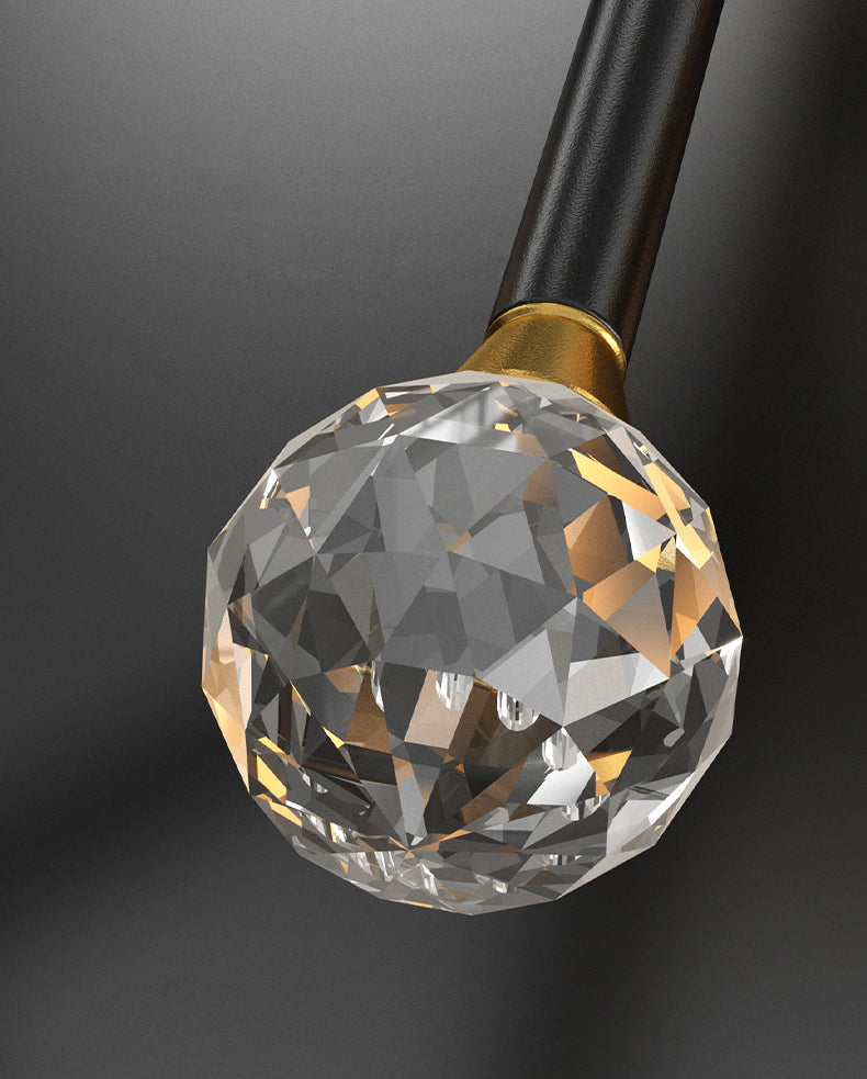 Black acrylique suspension suspension des lampes suspendues contemporaines pour le salon