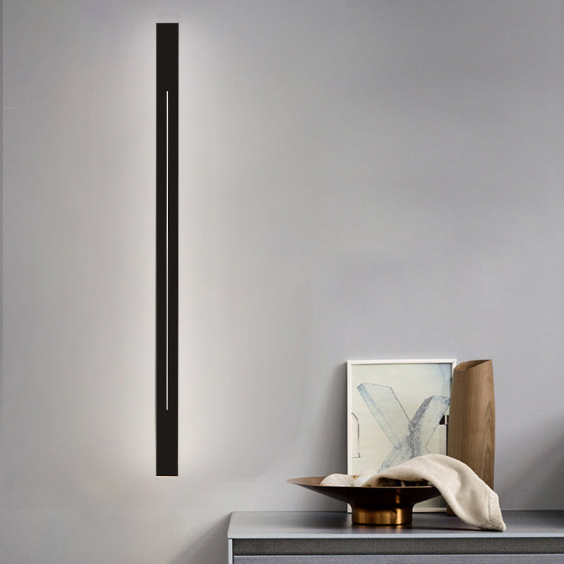 Luces de pared de sombra lineal de metal apliques modernos 1 cabezal de montaje en la pared de la pared