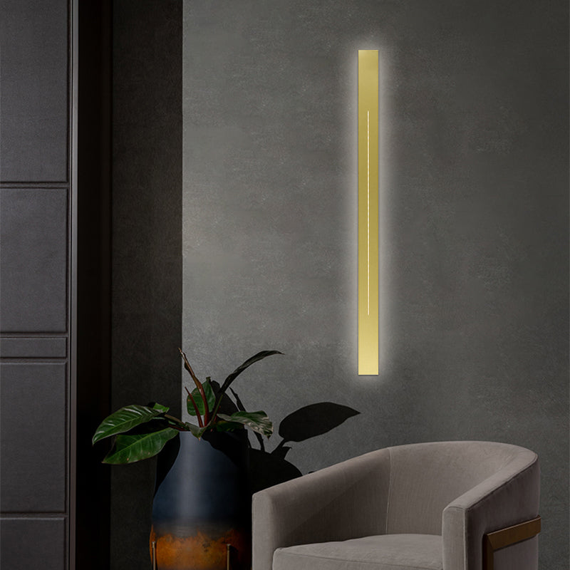 Luces de pared de sombra lineal de metal apliques modernos 1 cabezal de montaje en la pared de la pared