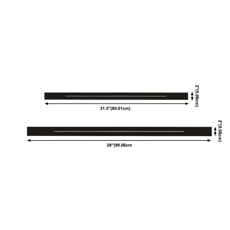 Luces de pared de sombra lineal de metal apliques modernos 1 cabezal de montaje en la pared de la pared