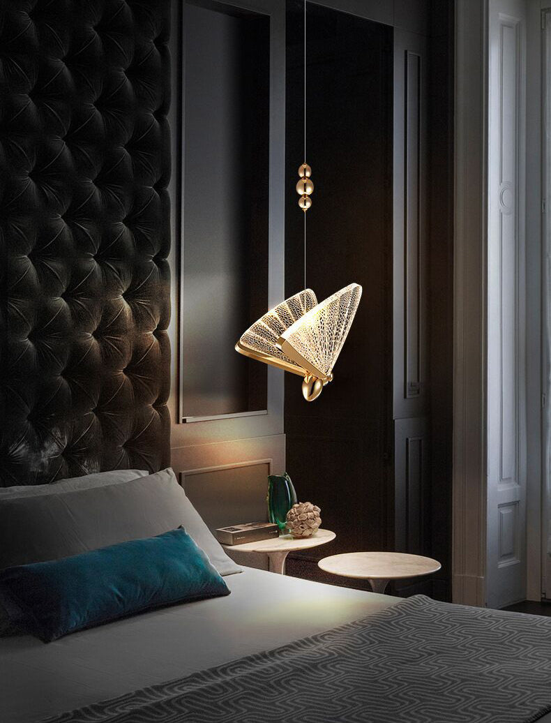 Luxurious Butterfly Style Hanging Ceiling Light, Acrylic Integrated LED Light Pendant Lighting