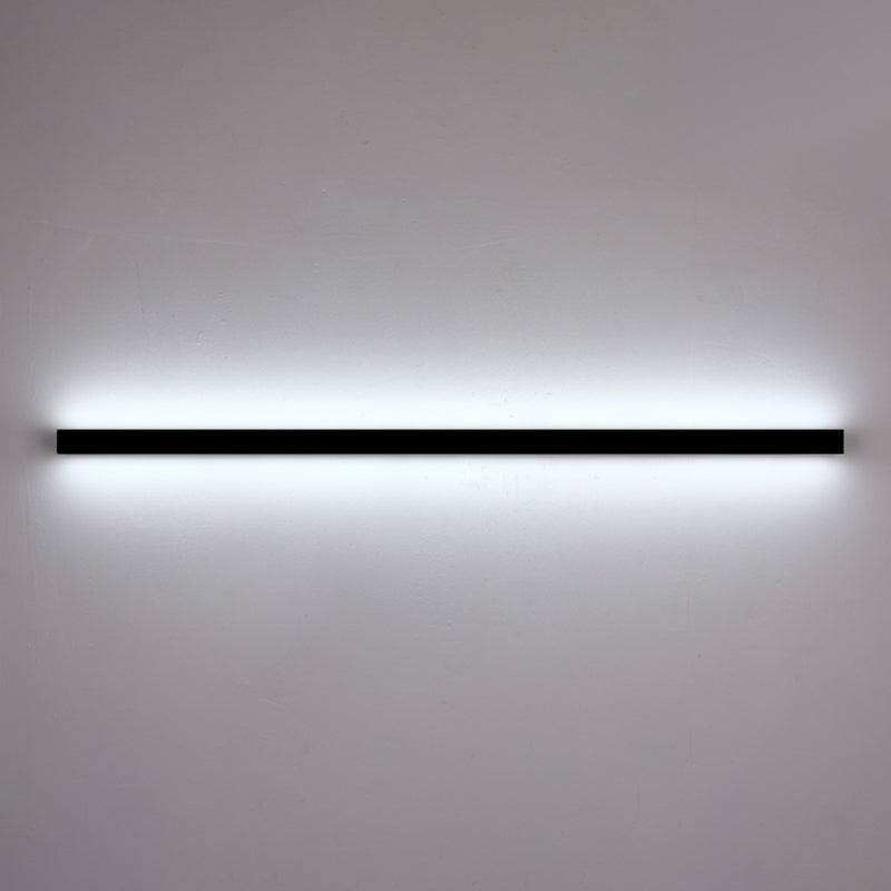 Moderner einfacher Stil Linearer Schatten Wandleuchten Metal 1 Leichte Leuchten im schwarzen Finish