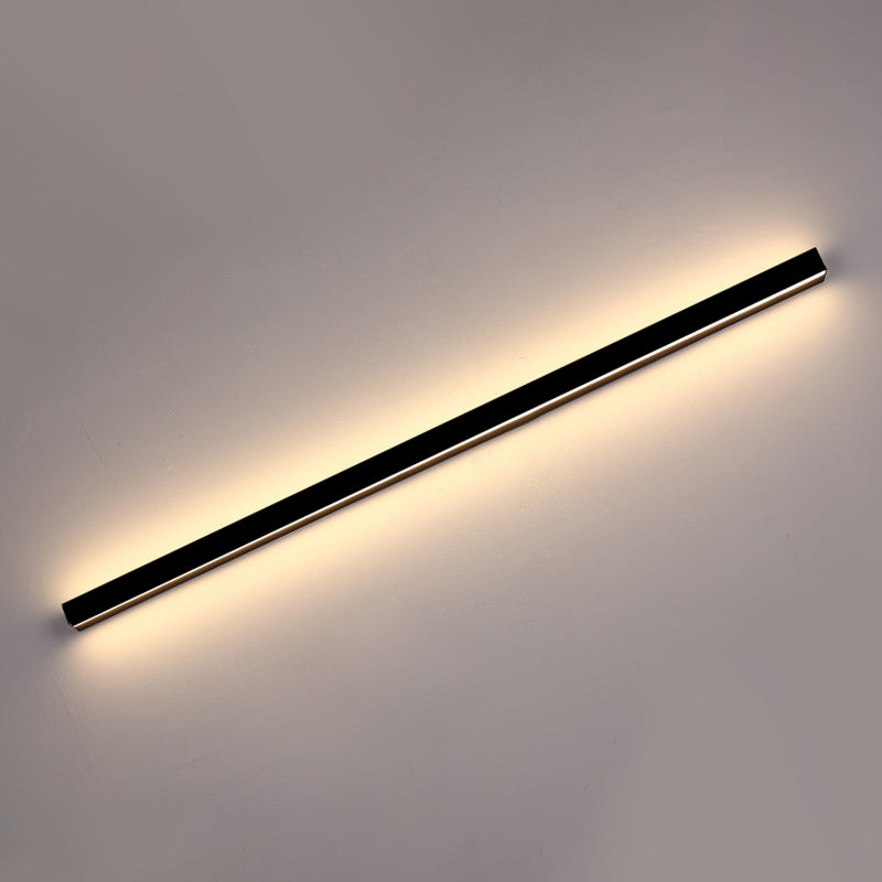 Moderner einfacher Stil Linearer Schatten Wandleuchten Metal 1 Leichte Leuchten im schwarzen Finish