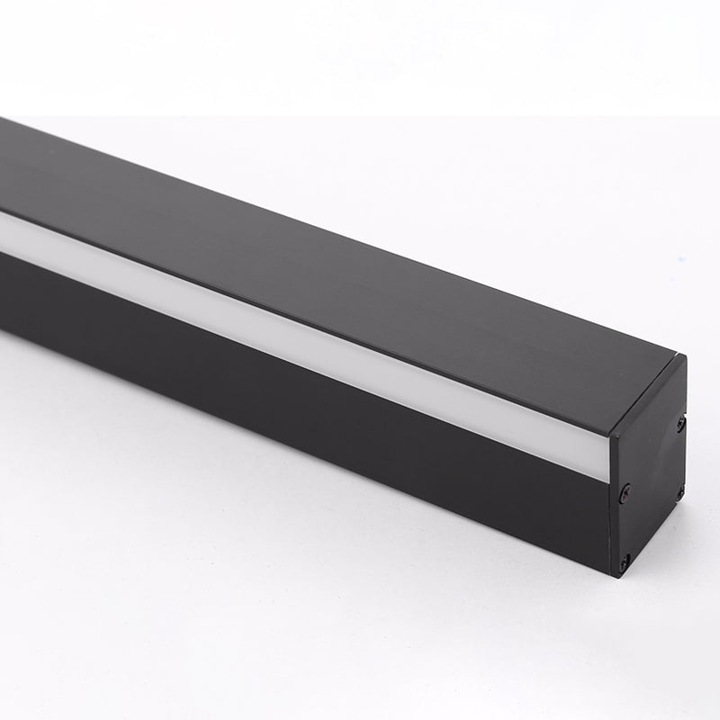 Moderner einfacher Stil Linearer Schatten Wandleuchten Metal 1 Leichte Leuchten im schwarzen Finish