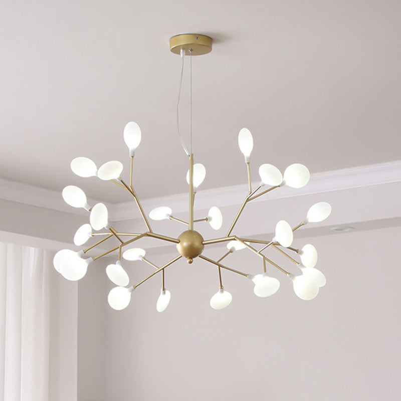 Lampada sospesa in metallo moderno Fireflies Style Lampada in oro per salotto