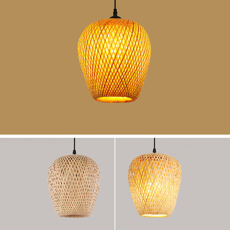 Chinesische Anhänger Beleuchtungskörper Rattan Hanges Licht mit hängenden Kabel für das Restaurant