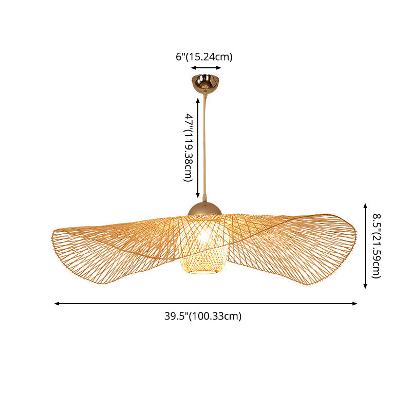 Twist Twist Twist Ciptenant Lighting Fishtures Rattan Hanging Light con cavo sospeso per il ristorante