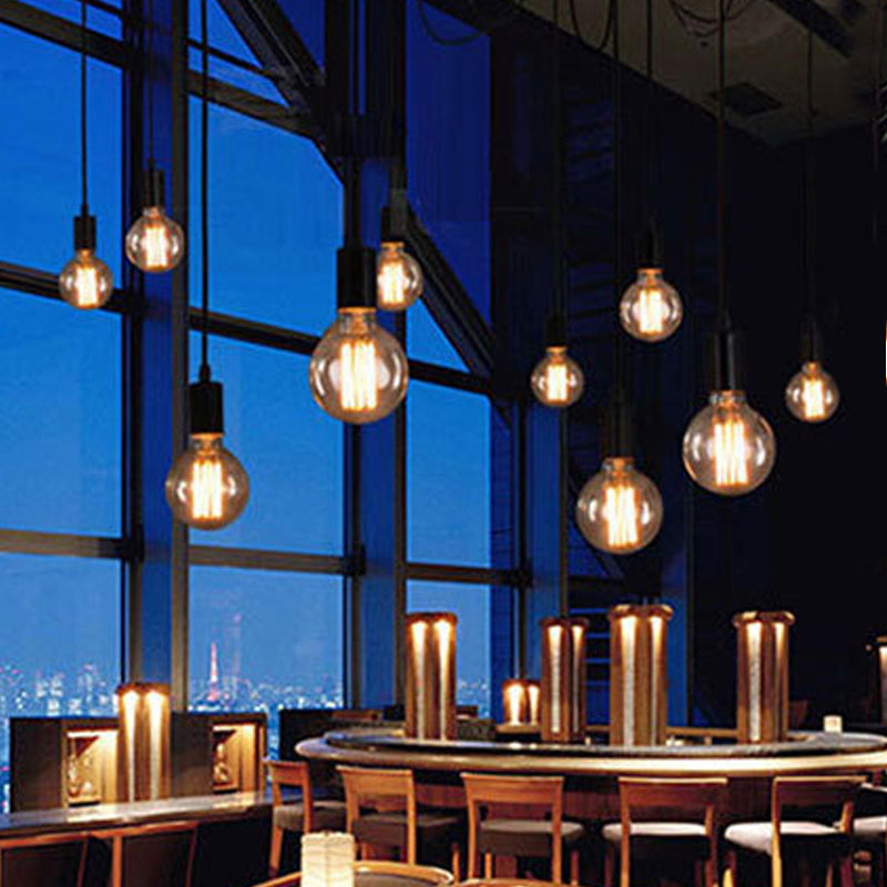 Luce a soffitto multiplo nero Light Industrial Metal Spider Swag Swag Light for Bar