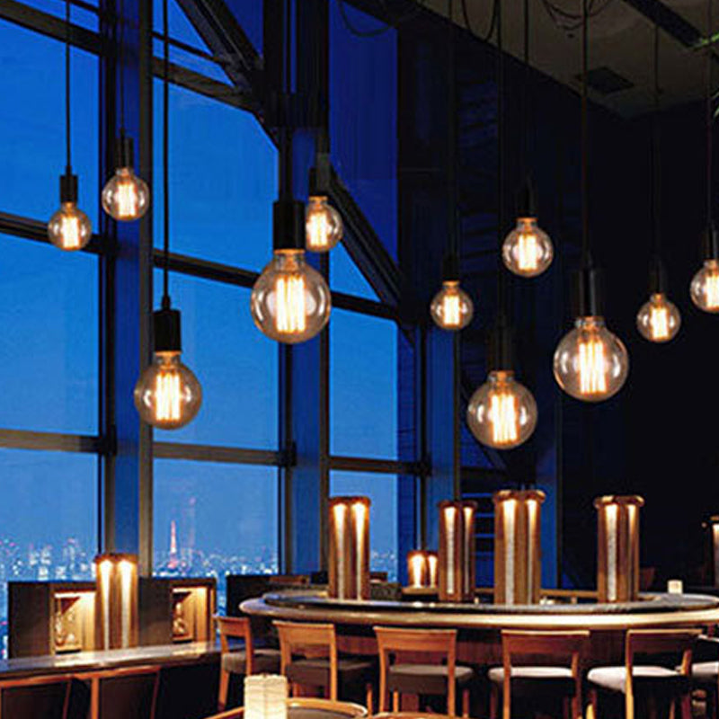 Luce a soffitto multiplo nero Light Industrial Metal Spider Swag Swag Light for Bar