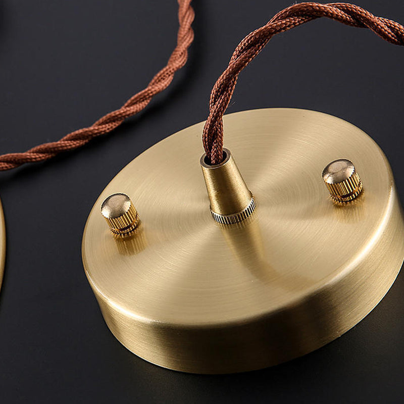 11.5" Wide 1 Light Pendant Lighting Industrial Saucer Hanging Lamp in Brass for Bedroom