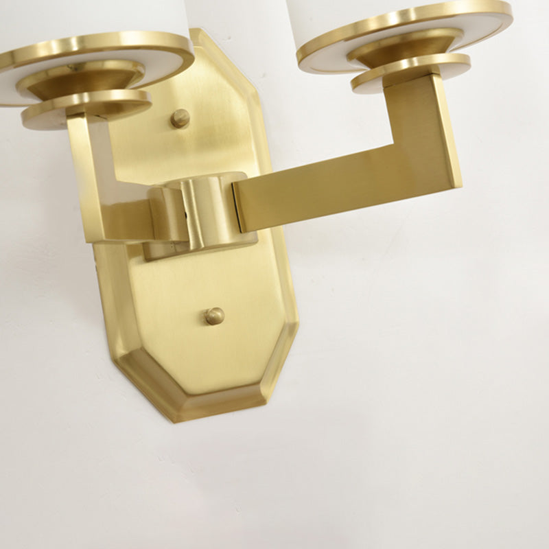 Illuminazione a parete interno Apparecchio di lampada a parete minimalista con tonalità di vetro latte