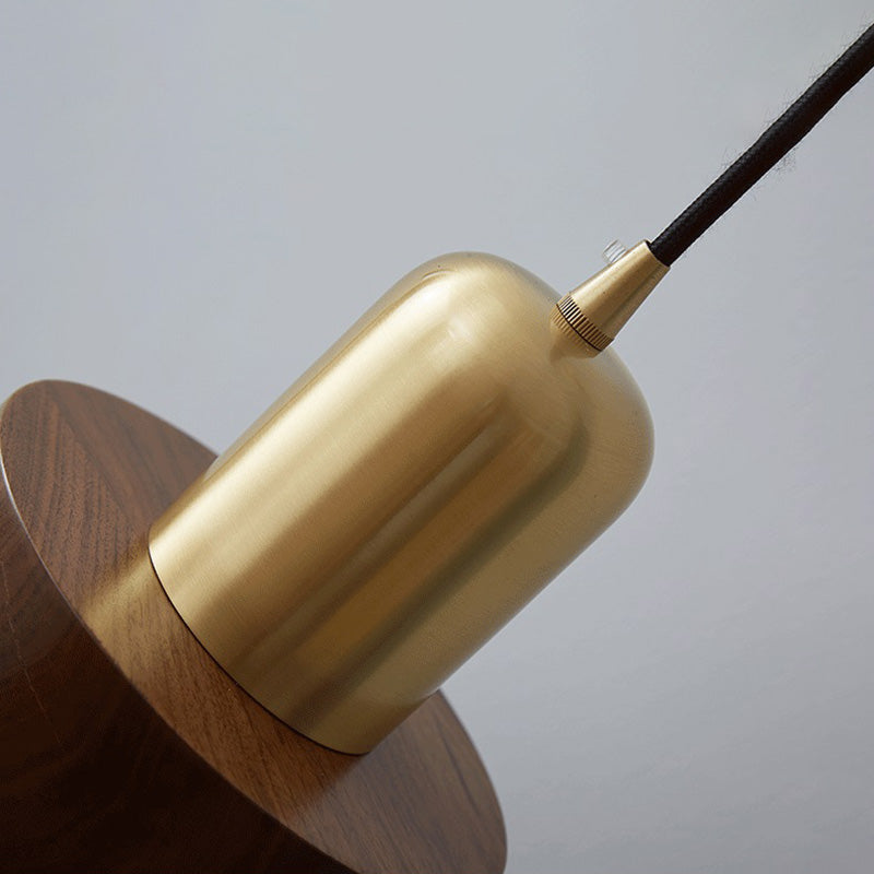 Illuminazione a parete dorata moderna 1 foglio di lampada da parete in ottone con legno per camera da letto