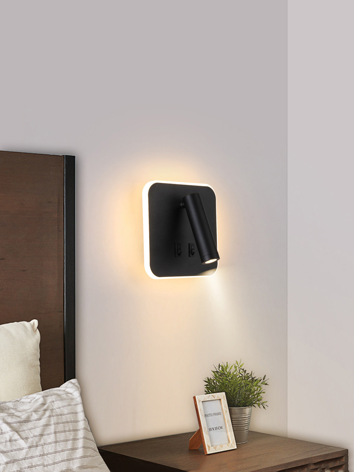 Wall Sconce Light 2 Lights Creative Modern Metal Wall Light for Bedroom