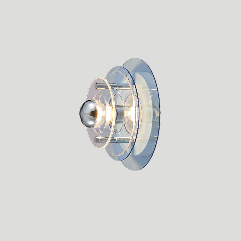 Space-age Wall Lamp Fixture Postmodern Style Acrylic 1 Bulb Bedroom Sconce Light