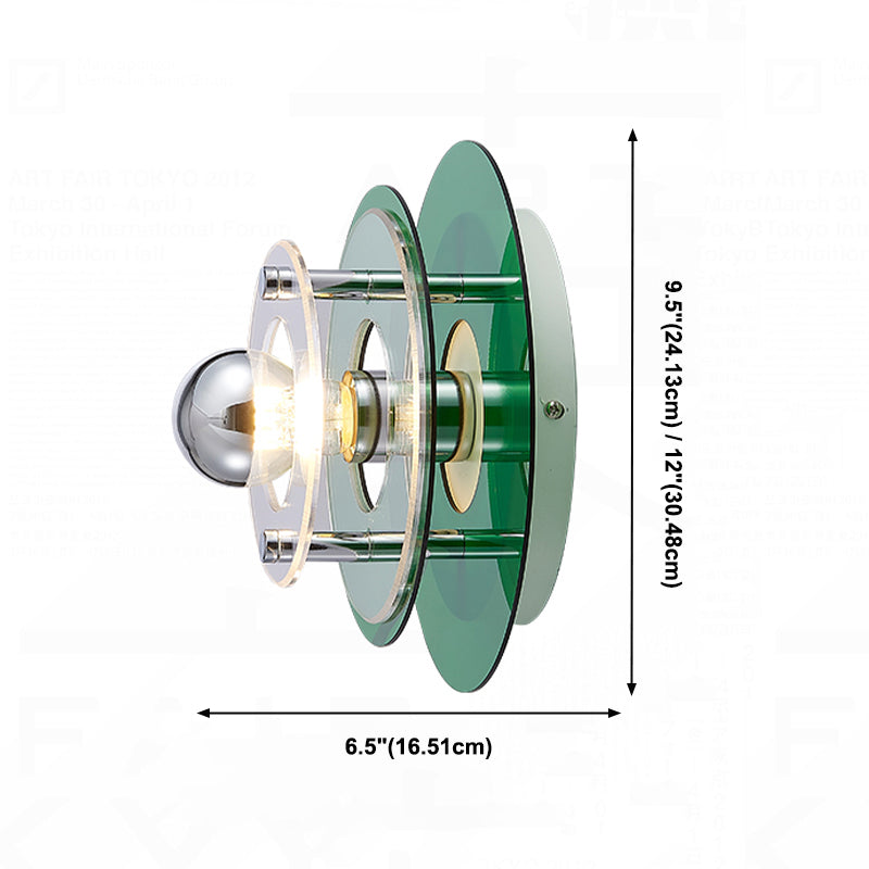 Space-age Wall Lamp Fixture Postmodern Style Acrylic 1 Bulb Bedroom Sconce Light