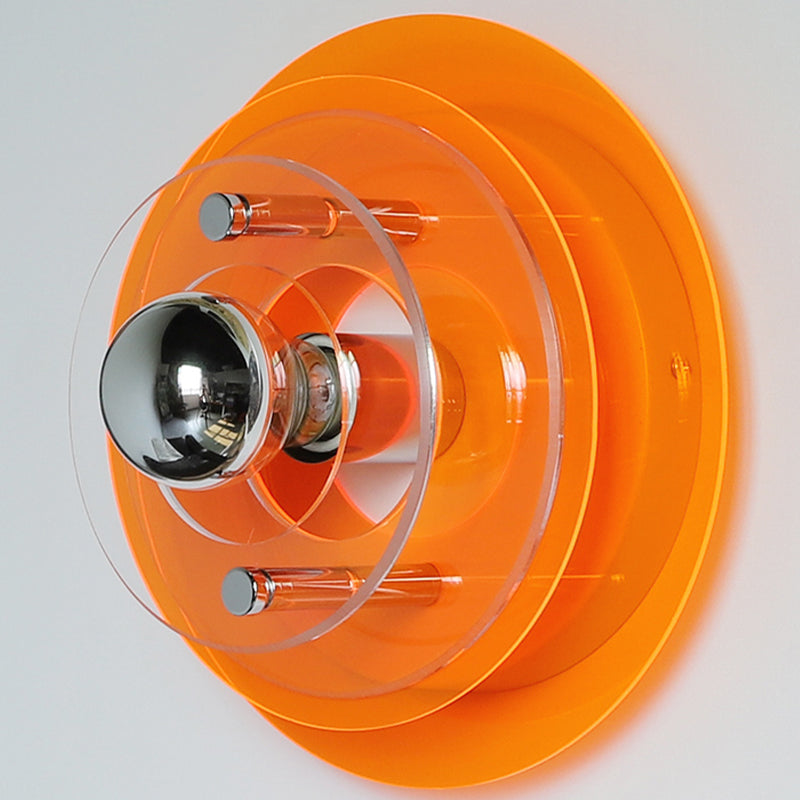 Space-age Wall Lamp Fixture Postmodern Style Acrylic 1 Bulb Bedroom Sconce Light