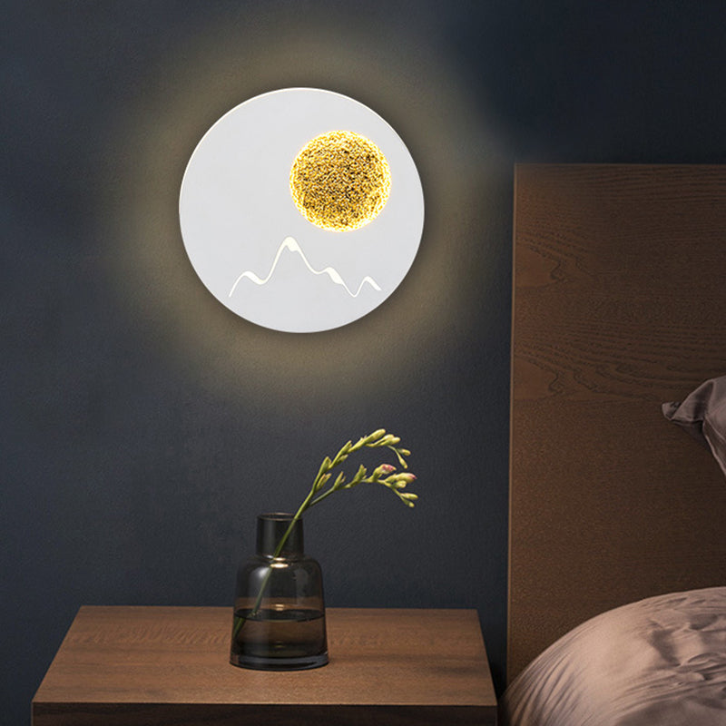 Disk artistico a forma di muro con applione metallico soggiorno a parete LED Luce montata