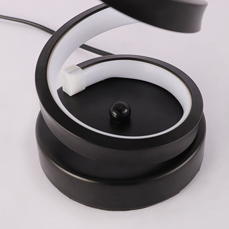 Spiral Night Table Light Contemporary Style Metal LED Table Light for Bedroom