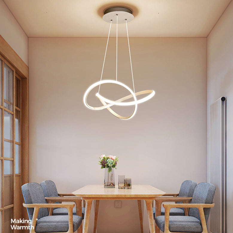 Simple Modern Characteristic Style LED Hanging Chandelier Light for Dining Room Living Room