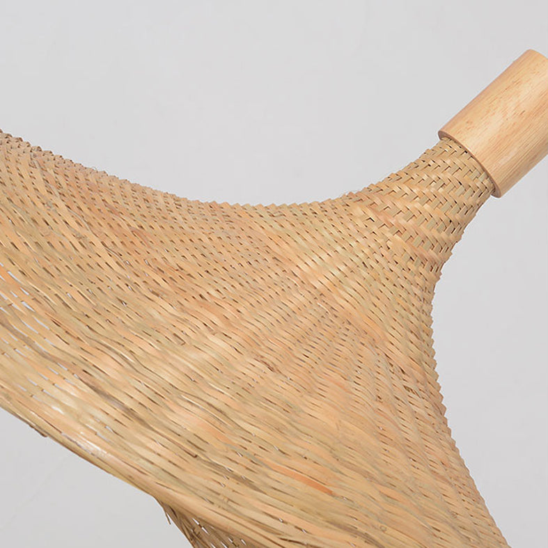 Chinesische Hutform anhängende Beleuchtungskörper Rattan hängen Licht für das Restaurant