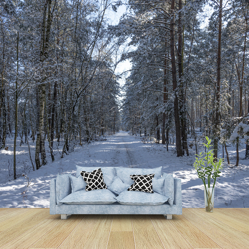 Modern Forest Mural Decal Water Resistant Wall Covering for Home Interior Decoration