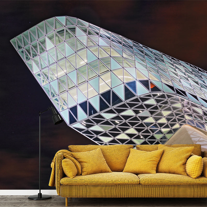 Belgium Architecture Mural Decal Water Resistant Wall Covering for Meeting Room