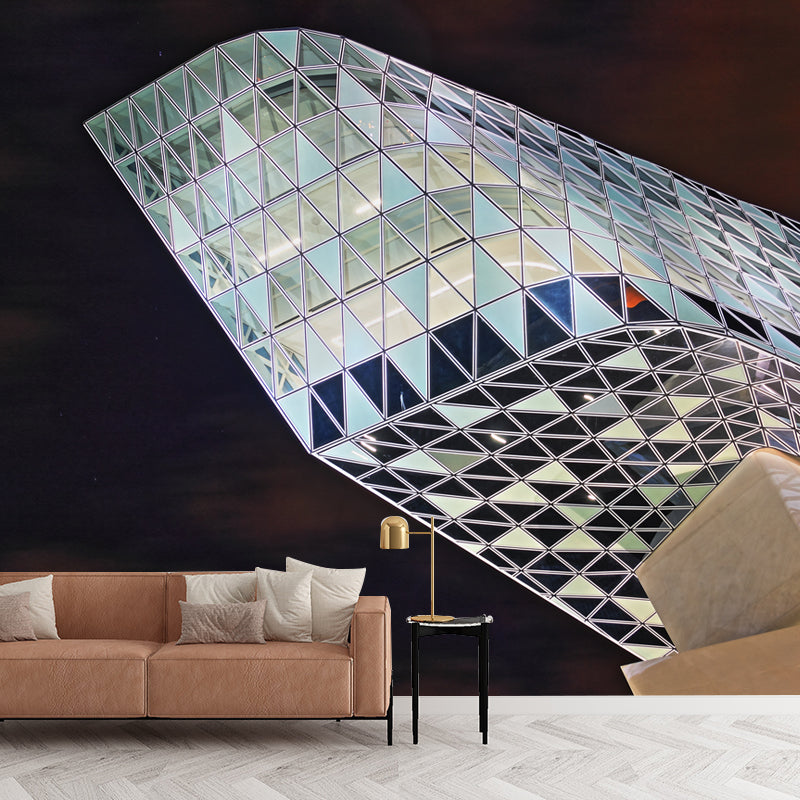 Belgium Architecture Mural Decal Water Resistant Wall Covering for Meeting Room