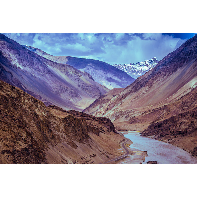 Mountain Mural Modern Style Stain Resistant Meeting Room, Customized Size