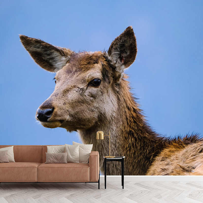 Deer Mural Decal Moisture Resistant Wall Covering for Home Living Room