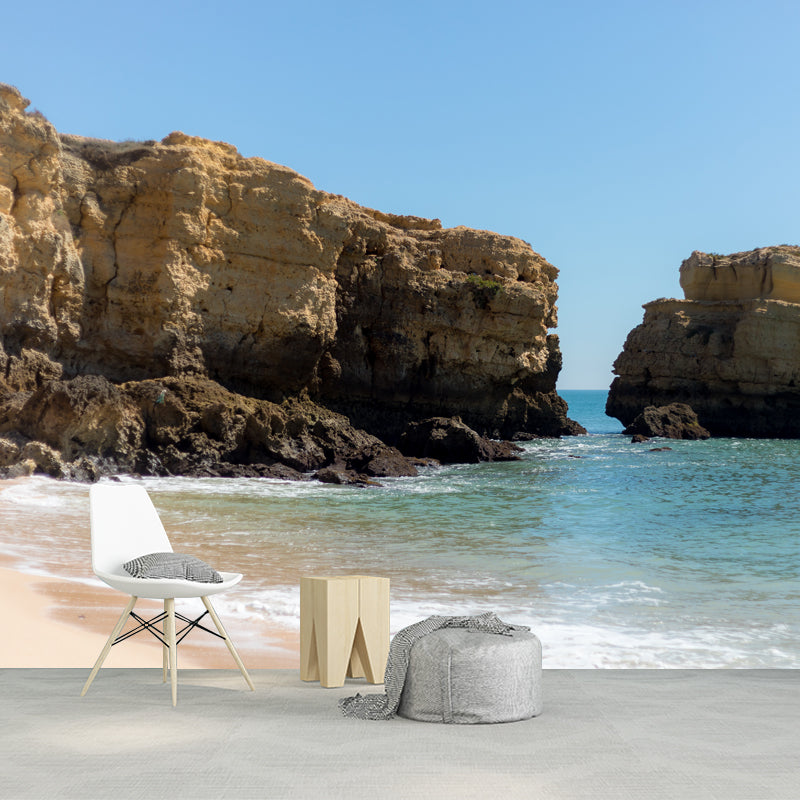 Tropical Beach Mural Decal Modern Wall Decor for Living Room, Moisture Resistant