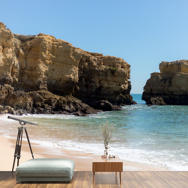 Tropical Beach Mural Decal Modern Wall Decor for Living Room, Moisture Resistant