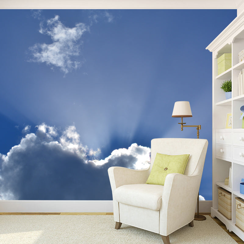 Modern Sky Mural Wallpaper Stain Resistant Wall Decor for Bedroom, Customized Size