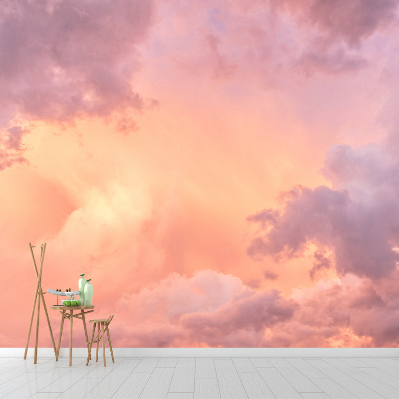 Modern Sky Mural Wallpaper Stain Resistant Wall Decor for Bedroom, Customized Size