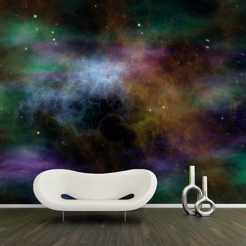 Stars Wall Mural Decal Modern Dreamy Universe Wall Decor for Reading Room