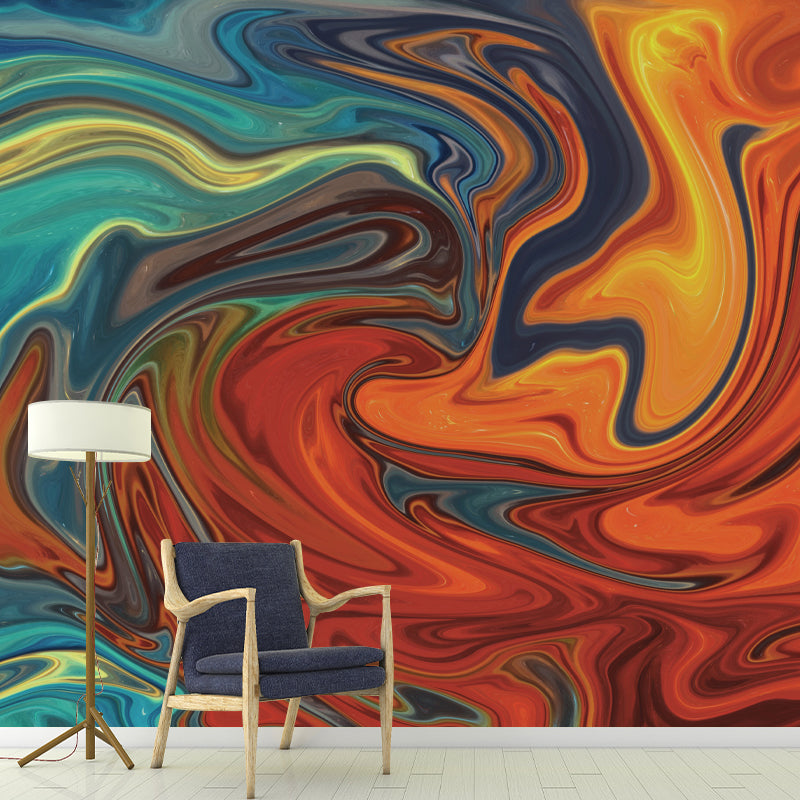 Abstract Mural Wallpaper Customized Wall Decor for Living Room, Stain Resistant