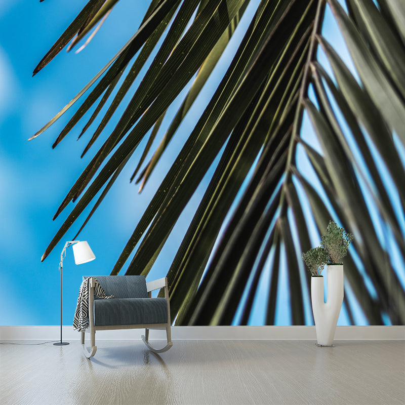 Tropical Palm Leaves Wall Covering Stain Resistant Living Room Wall Decor