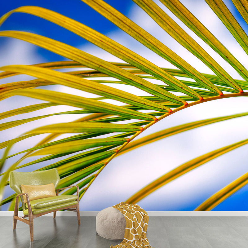 Tropical Palm Leaves Wall Covering Stain Resistant Living Room Wall Decor